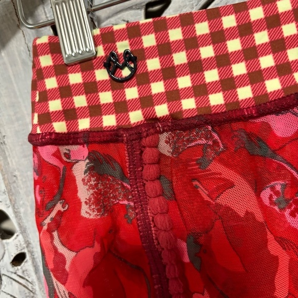 Maaji Red Mesh Semi Sheer Horse Cheeky Swim Cover Shorts NWOT - Picture 6 of 9